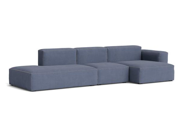 HAY - Mags Soft Low Sofa - 3 Seater - Combination 4 with Right Low Armrest