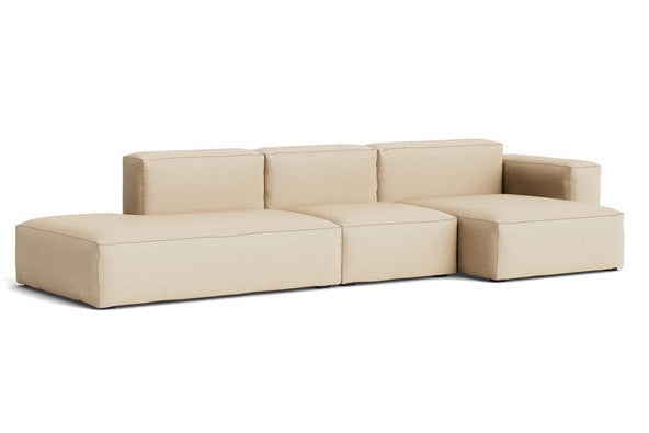 HAY - Mags Soft Low Sofa - 3 Seater - Combination 4 with Right Low Armrest