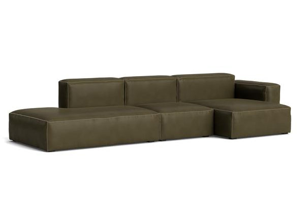 HAY - Mags Soft Low Sofa - 3 Seater - Combination 4 with Right Low Armrest
