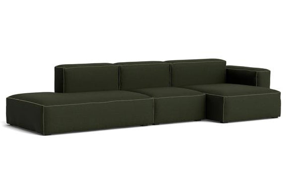 HAY - Mags Soft Low Sofa - 3 Seater - Combination 4 with Right Low Armrest