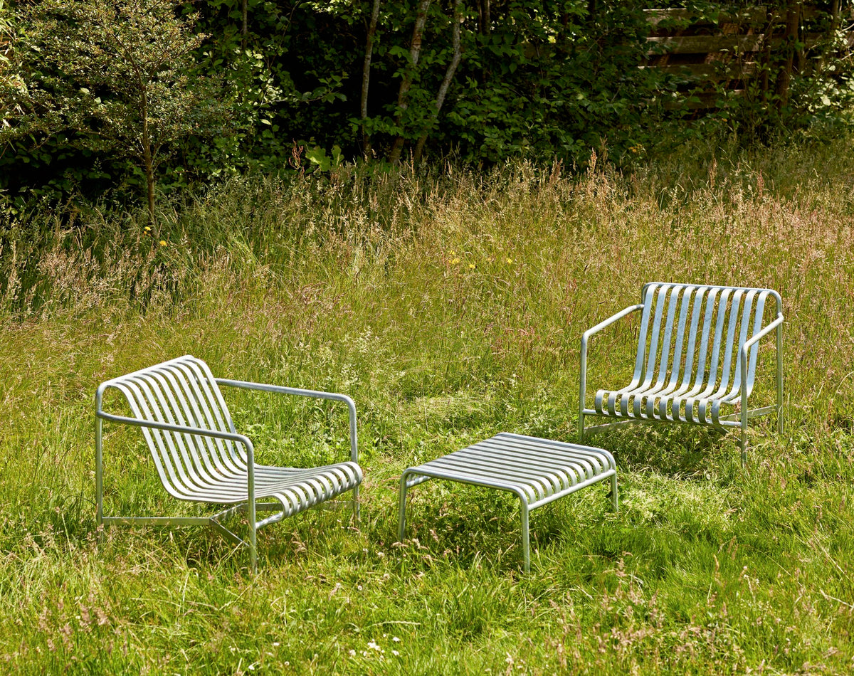 HAY - Palissade Lounge Chair Low - Hot Galvanised