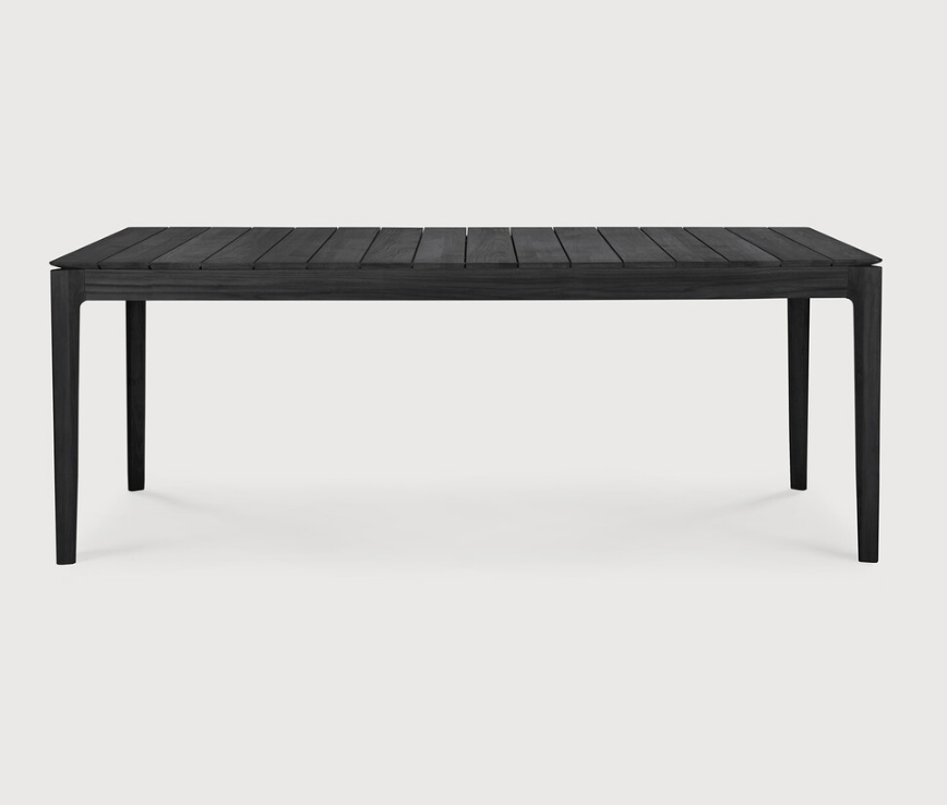 Black modern deals outdoor dining table