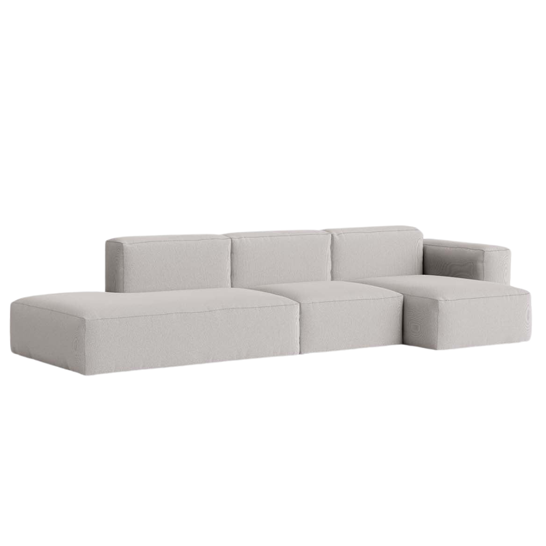 HAY - Mags Soft Low Sofa - 3 Seater - Combination 3 with Right Low Armrest