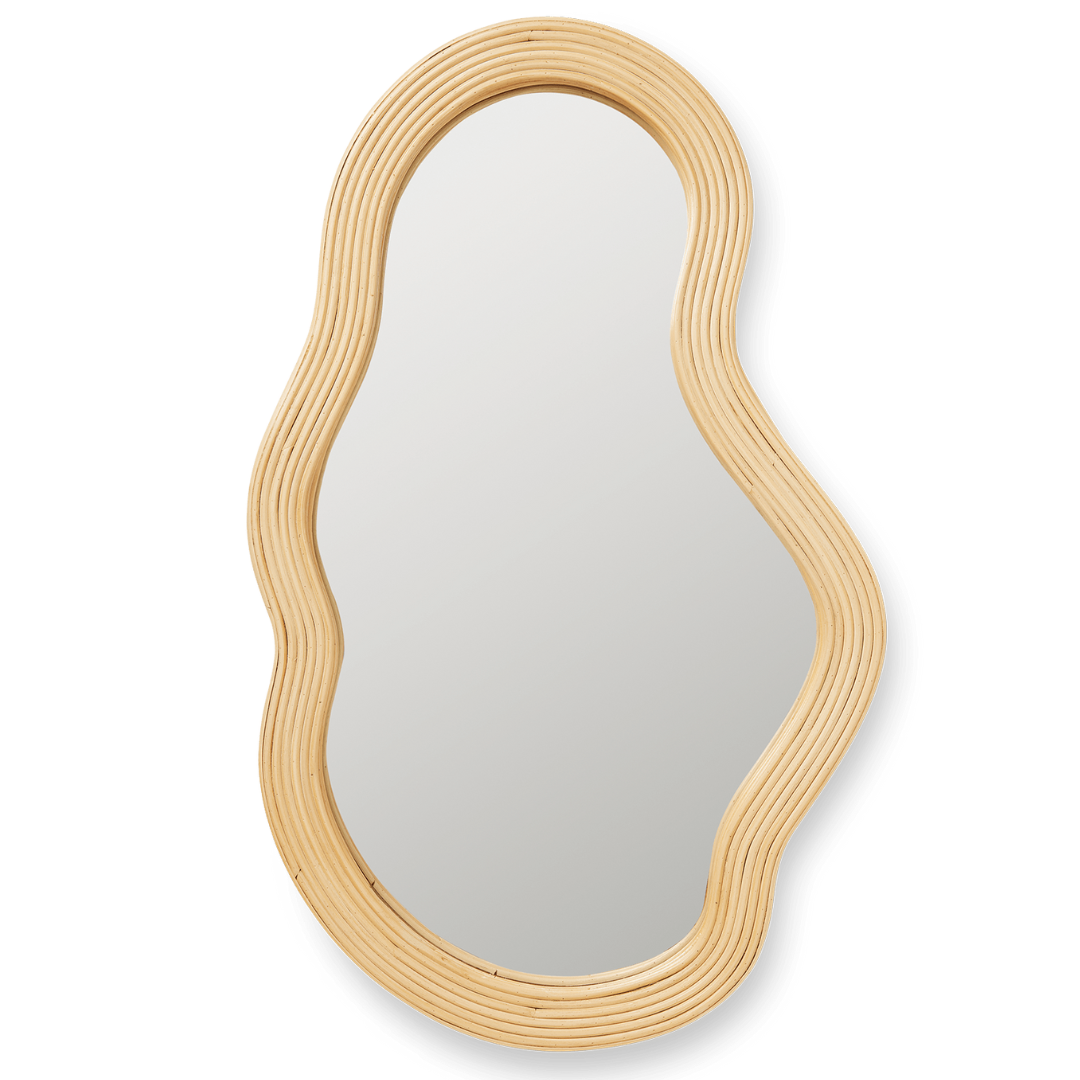 Ferm Living - Pond Mirror - Medium - Rattan - Natural