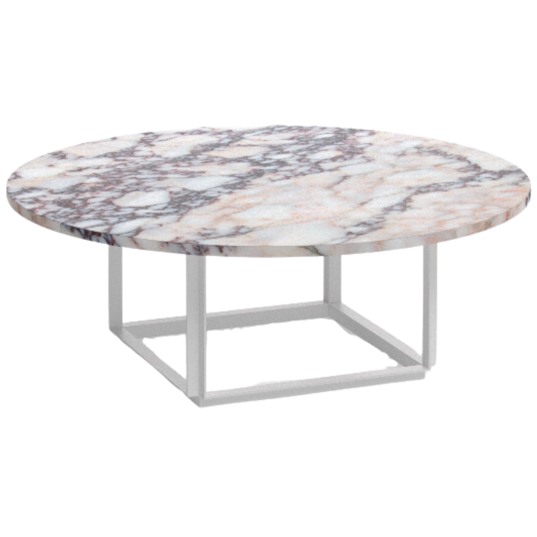 【Lrose】WTW　MARVERICKS COFFEE TABLE La Chance Zorro Coffee table - white smoked glass chromed