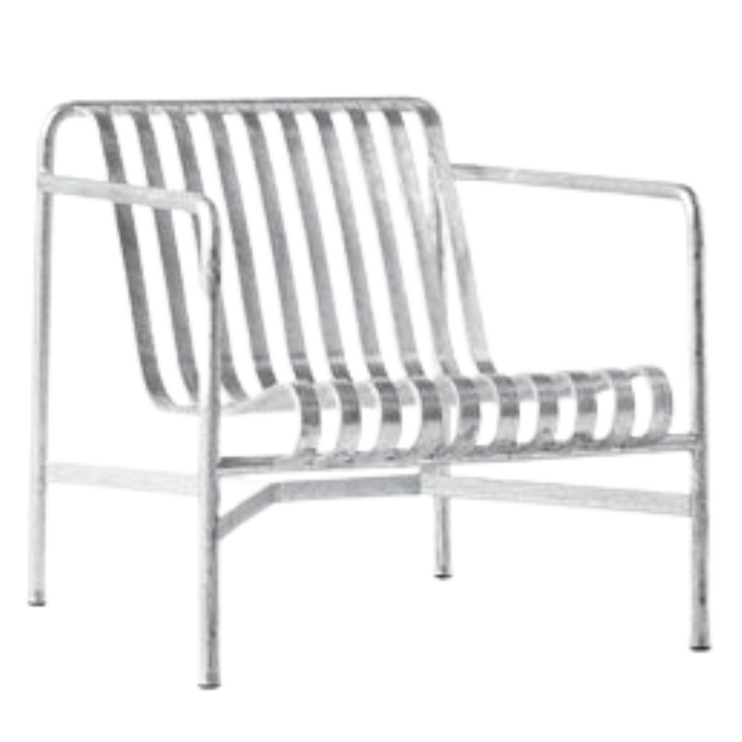 HAY - Palissade Lounge Chair Low - Hot Galvanised