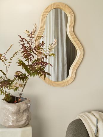 Ferm Living - Pond Mirror - Medium - Rattan - Natural