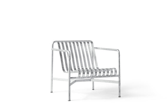 HAY - Palissade Lounge Chair Low - Hot Galvanised