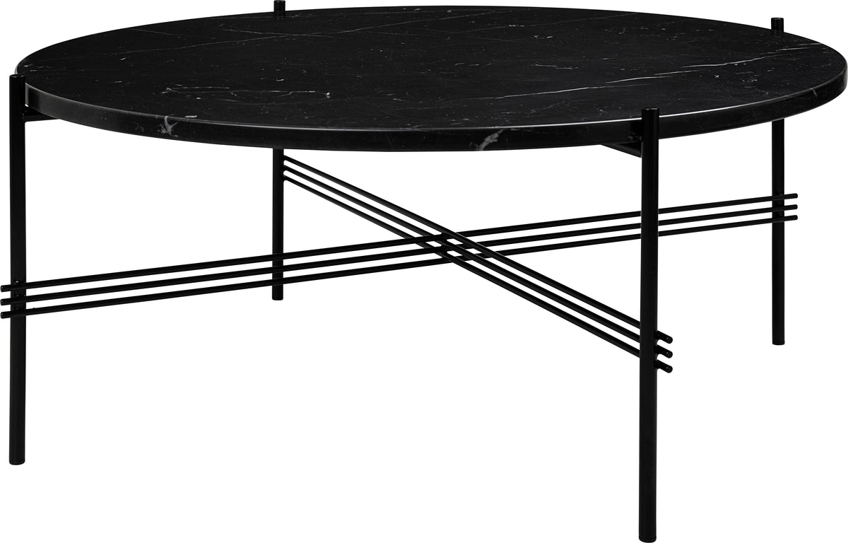 GUBI - TS Coffee Table - Black Base - Ø80 cm