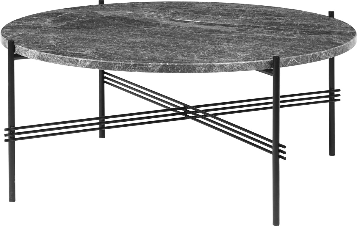 GUBI - TS Coffee Table - Black Base - Ø80 cm